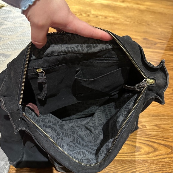 Juicy Couture Black Canvas Tote Bag - Great Condition - Picture 4 of 11